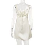 Summer 2025 New Sexy Bag Of Hips Temperament Strap A-Shaped Dress Woman DJPT