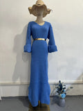 And Winter Knitting Jacket New Fashion Style V-Neck Long Repair Dress