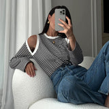 Women's Stripes Hit The Long-Sleeved Casual Autumn Shirt DJPT