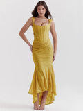 New Direct Batch Of Spring Reeling Net Folds Sleeveless Fishtail Sleeves HZ0628