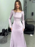 2024 New Body-Claming Diamond-Tieed With Long-Sleeved And Tiding Dress Dress Woman
