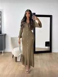 2024 Long-Sleeved Dress With Slim Skinny Knitted Long-Sleeved Dress