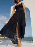 Summer Spanish Niche Brand Design Goddess Temperamental Slinging Irregular Fishtail Dress