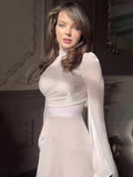 Collar Dress Woman 2024 New Long-Sleeved Tea Break French Fairy Waist Dress