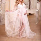 Spring And Summer Pregnant Women Swing Lace Mesh Dress Dress Maternity