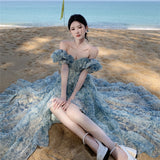 Dress New Seaside Holiday Bohemian Long Dress Broken Floral Dress To Take Pictures Travel To Wear Super Fairy