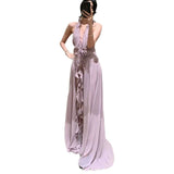 Oil/8 Colors 2025 Elegant Hanging Neck-Luck Holiday Flowers Unique Special Beach Dress