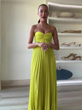 Summer New Sexy Breast-Wearing Dress Press-Folding High-End Evening Dress