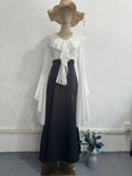 2024 Long-Sleeved Sleeves Sweet Long-Sleeved Splicing Bag-Suited Body-Dight With Dress