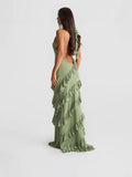 Fashion Atmospheric Elegant Pure Color Banquet Lace Dress In Fall 2024