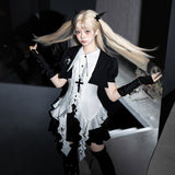 Teased Original Mashed Gem Lolita Blouse Shirt Half Dress Daily Sweet Suit 7206