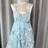 And Summer 2025 New Dream Super Fairy Three-Dimensional Flower Skirt Women Hanging Dress Floral Dress Morning Robe Holiday Dress