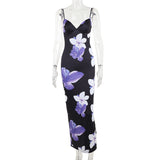 Fashion Printed Suspension Dress Woman 2025 Summer New Sexy Baggage Dress DJPT