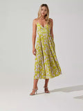 Summer New Fashion Colorful Printing Press Folding Sling Dress