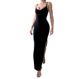 2025 New Solid Color Slingless Sleeveless Back Tie With Open Skirt