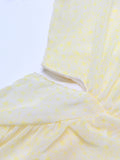 Retro Style 2025 Summer New Mesh Collar Long Sleeves Wood Ear Design Lumbar Short Dress Woman