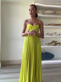 Summer New Sexy Breast-Wearing Dress Press-Folding High-End Evening Dress
