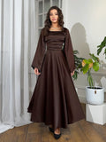 2025 Body-Claming Diamond-Coated With Long-Sleeved And Verteves Dress Woman