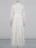 Temperament Bohemian Embroidery Design 2025 New Tonic Design Single-Drip Buckle Dress Woman