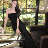 Body-High-Senior Corsenior Knitted Long Dress Senior Feel Seaside Holiday Dress Woman