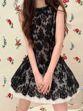 Sleeveless 24 Early Spring New South Oil High-Sand Sweet Lace Embroidery To Get The Dress Holiday Style Ponve Skirt