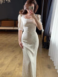 Spring Repair With Ribbon Print Gentle Fairy Lace Dress Woman