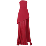 Autumn 2025 New Fork Dress Famous Style Temperament Tecta Tecta Yarn Splicing Dress DJPT