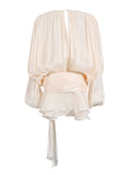 Elegant Vintage Style Dress 2025 New Hot-Sold Collar With Shoulder Long Sleeve Short Dress