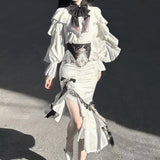 Teased Original Ring Door Lolita Girl Lolita Waist Cover Dress Dress Short Skirt Sweet Suit 7173