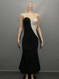 Fashion Pearl One-Shoulder Party Evening Dress Design Famous Fishtail Dress Banded Dress