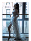 High-End Evening Dress Super Fairy High-End Light Luxury Small Host Temperament Famous People Go Out To Welcome The Yarn Dress