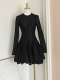 A line Scoop Neckline Black Holiday Dress Travel Vacation Dresses Short Birthday Dress SD1255