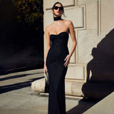 Sales Of New Sexy Fashion High-End Body-To-Back Splicing Fishtail Dress Dress HZ0628