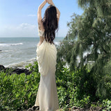 Vacation Sexy Lu-Loan French Sling Dress Half-Dress Two Sets Of Women 2024 Spring And Summer Hottie Set