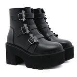 And Winter New Waterproof Table Pixie Belt Buckle Foam Thick Bottom Independent Net Women Short Boots High Quality Shoes