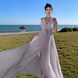 Dress Women's Summer Seaside Holiday Super Fairy Dew Back Dress Bohemian Dress Skirt Ambiance