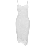 Sling Dress Dress Lace Lace Hollow Irregular Medium Dress Temperament Banded Women's Outside