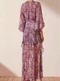 Autumn New Round Collar Lantern Sleeves With Lotion Side Of The Dressing Lady