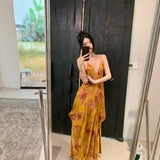 2025 Light Luxury Evening Dress Floral Decorations With A Long Dress
