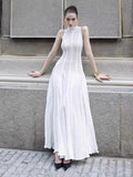 2025 Round-Necked Long-Sleeved Umbrella Dress Inside Lace Dress