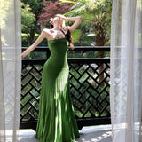Body-High-Senior Corsenior Knitted Long Dress Senior Feel Seaside Holiday Dress Woman