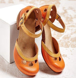New Coarse Heel Princess Candy Single Shoes Women's Casual Hollow Sandals 43 Yards High Quality Shoes