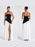 And Summer New Coloring Women's Bras Temperament To Reduce The Age Of Sexy Shoulder Dress