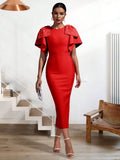 Bows And Bows In Women's Dress Geo Party Bandge Dress