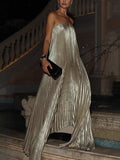 Women's Dress With Chest Pressure Folding Oversized Dress Sexy Dress 100-Fold Dress Woman 8139 HZ0628