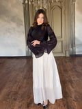 Autumn New Female Waist Thin Design Stitching Silk Dress Dress Dress Dress Woman