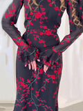 Women's Summer New Print French Fragmented Vintage White Dress