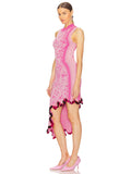 Famous Style Dress Woman 2025 Spring Irregular Little Fragrant Wind To Show Thin Sleeveless Dress Dress Woman
