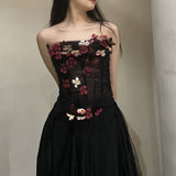 Flower Tector Blouse With Fishtail Half Skirt 2024 New Temperament Birthday Party Set