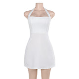 Summer 2025 New Bag Ass Skirt Fashion Style Sexy Body Hanging Neck A Dress Dress Woman DJPT